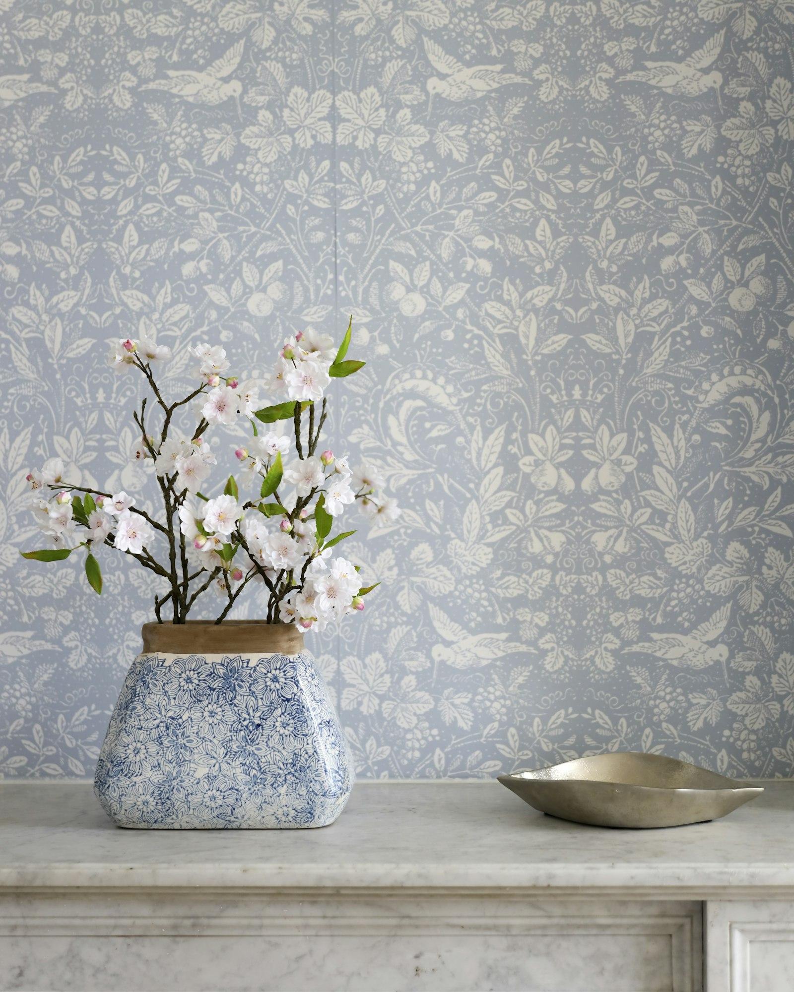 Hand-painted Multani Blue Pottery Vase