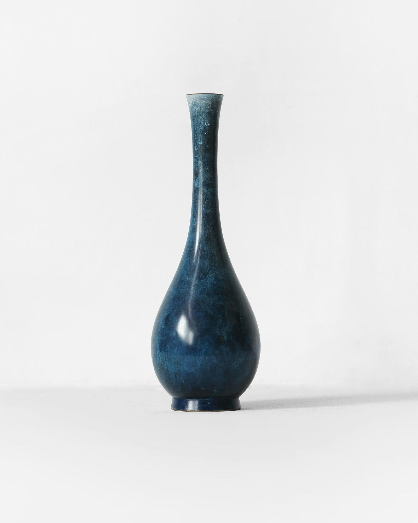 Indigo Floral Vase